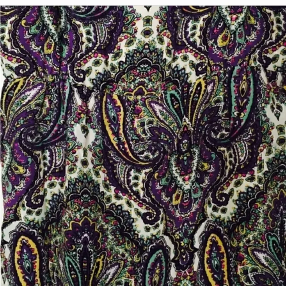 J CREW Silk Paisley Spaghetti Strap Dress Sz 0